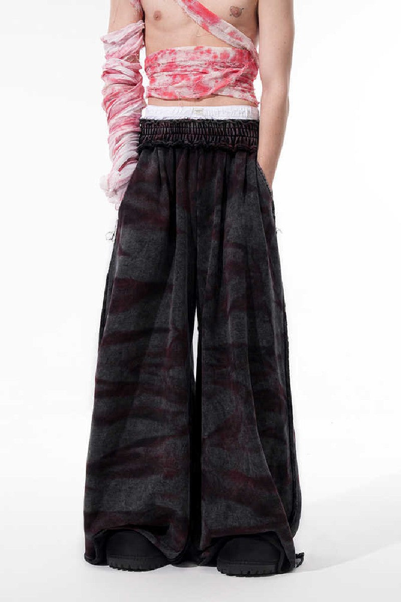 Distressed Tiger Stripe Sweatpants