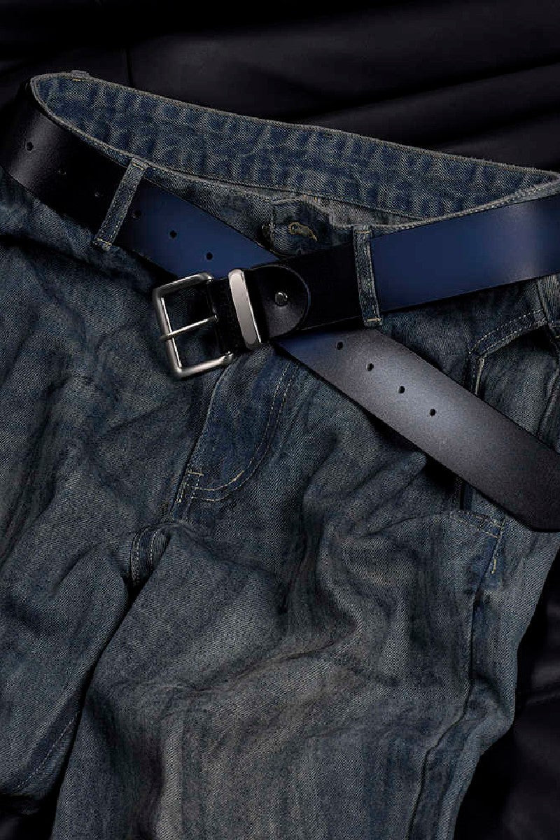 Gradient Spray Painted Leather Belt