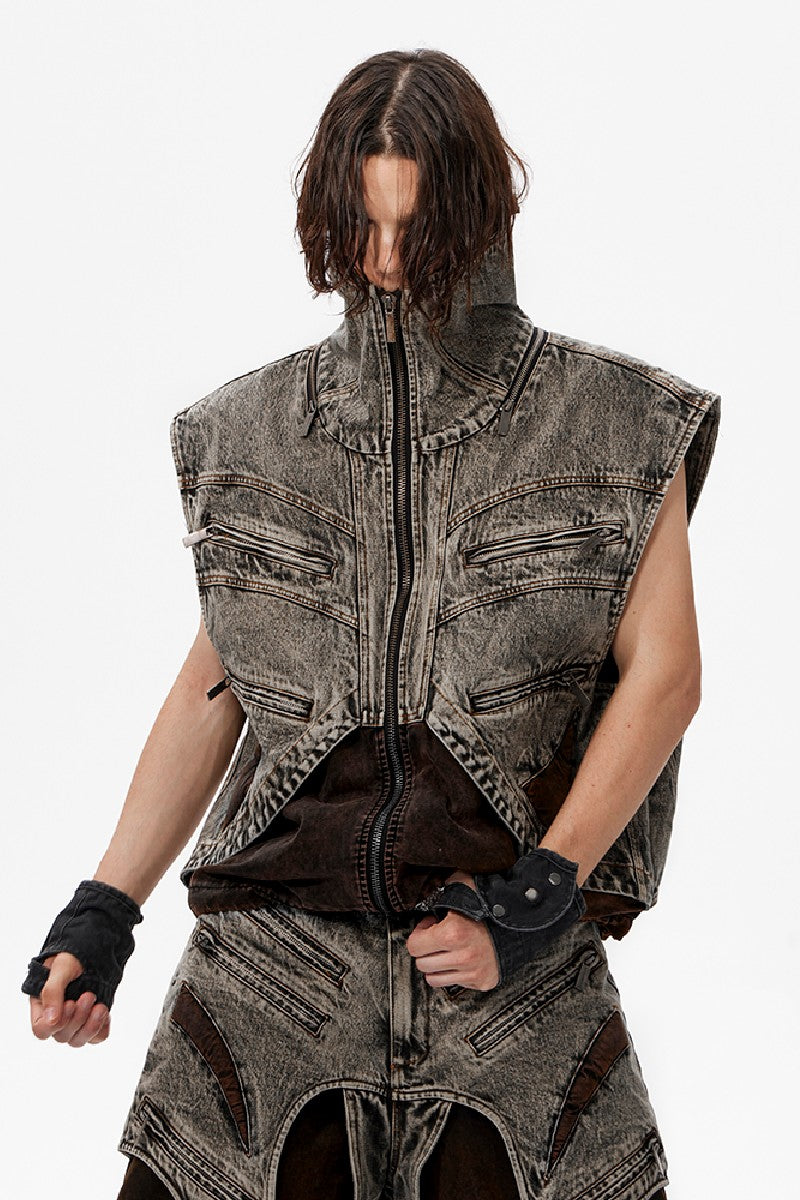 Layered Design Denim Jorts