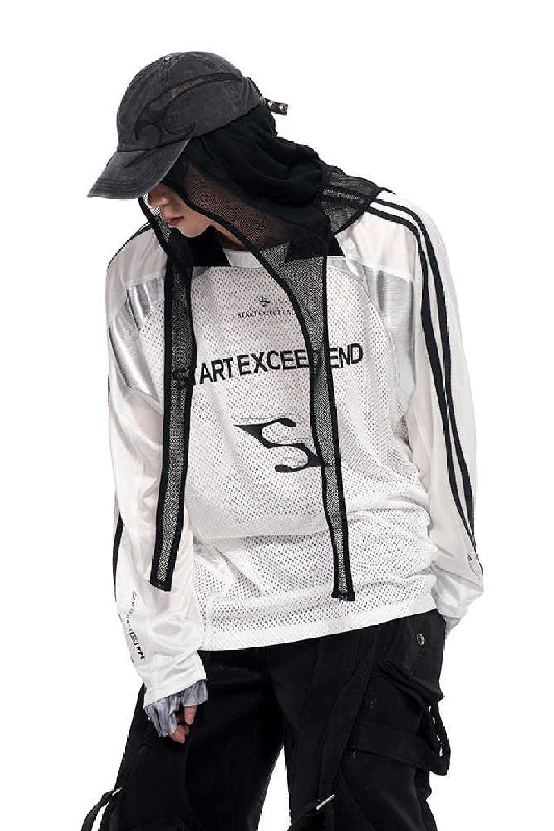 Mesh Snake Print Hockey Jersey