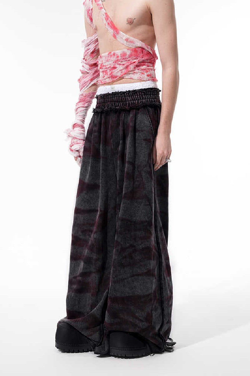 Distressed Tiger Stripe Sweatpants