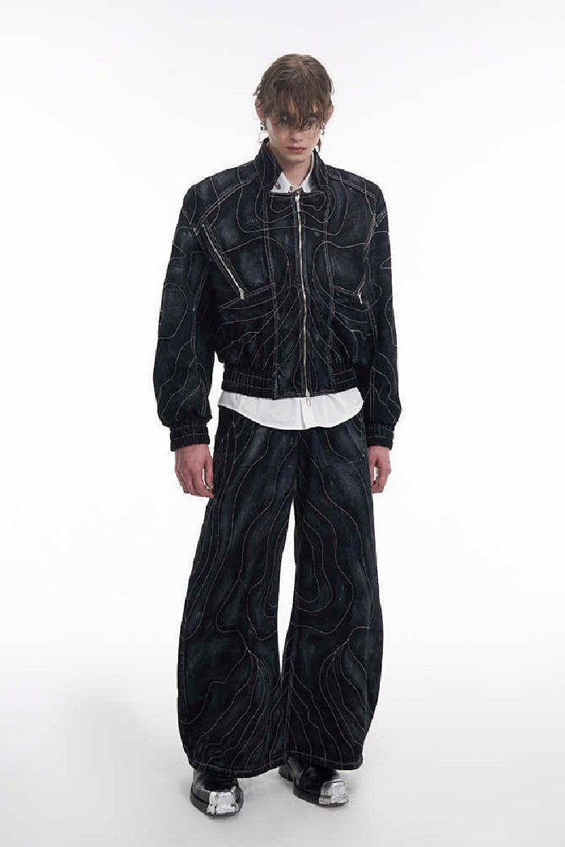 Washed Lined Oversized Denim Jacket