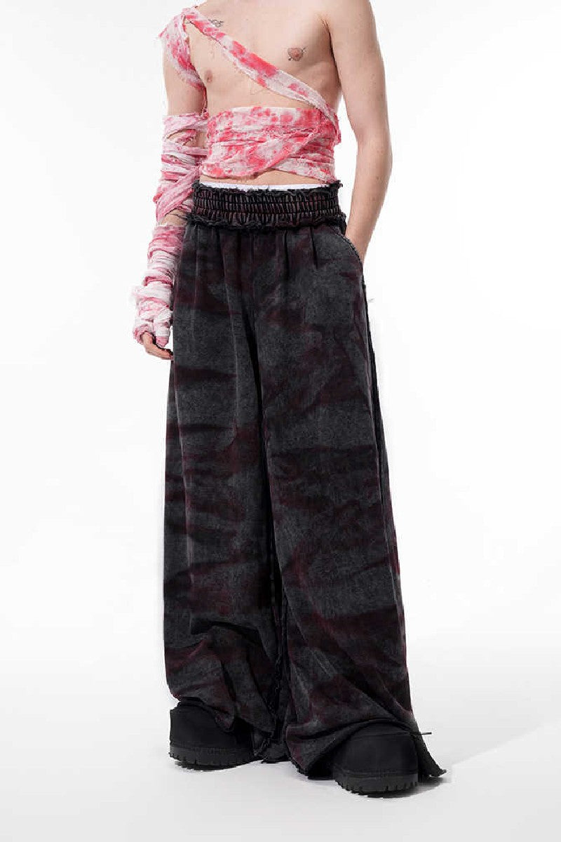 Distressed Tiger Stripe Sweatpants