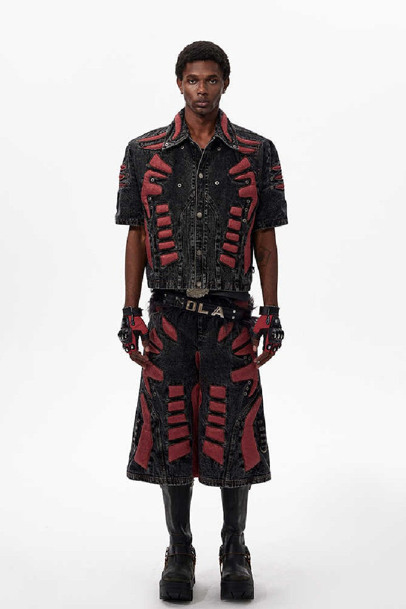 3D Skeleton Denim Jacket