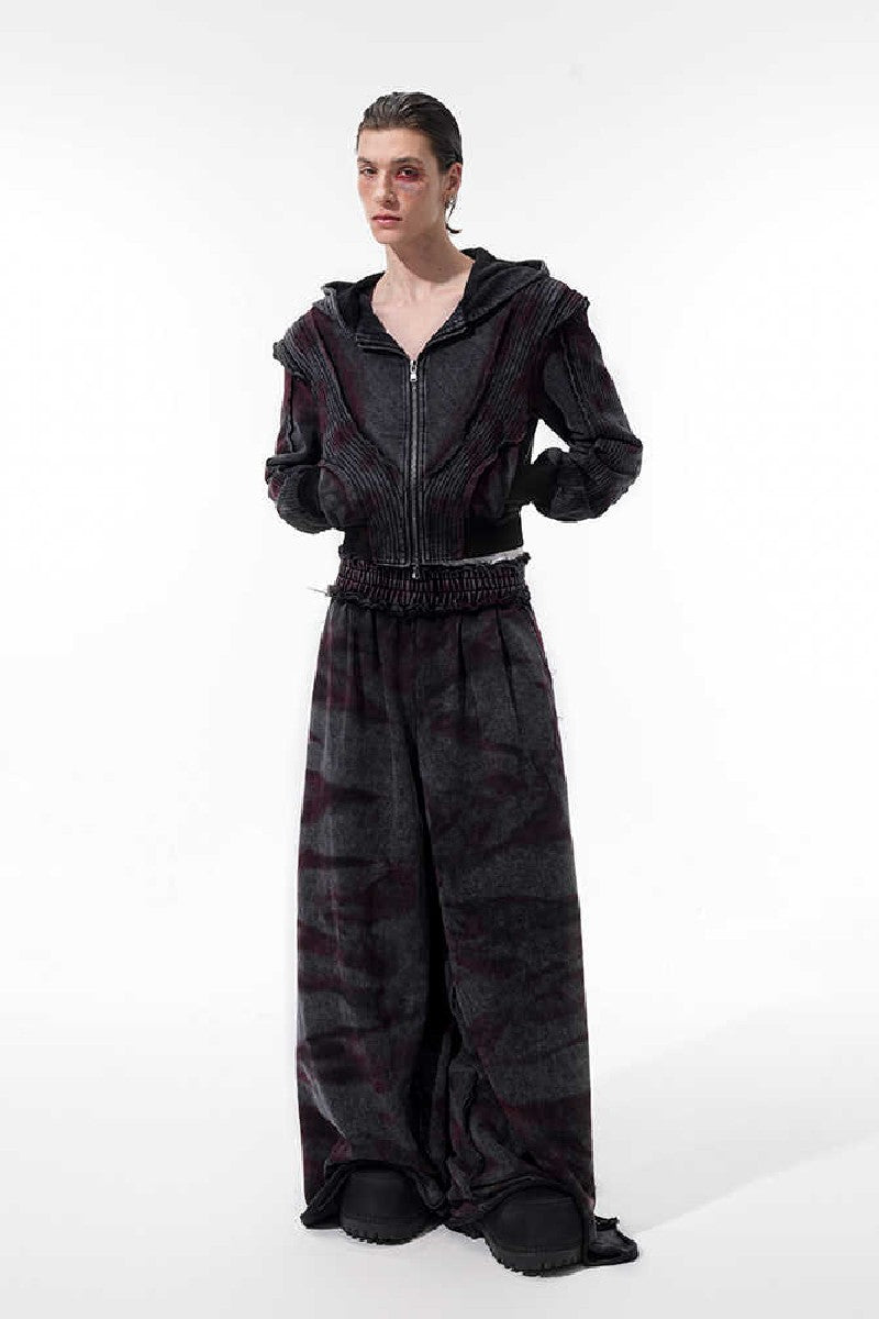 Vintage Tie Dye Zip-Up Hoodie