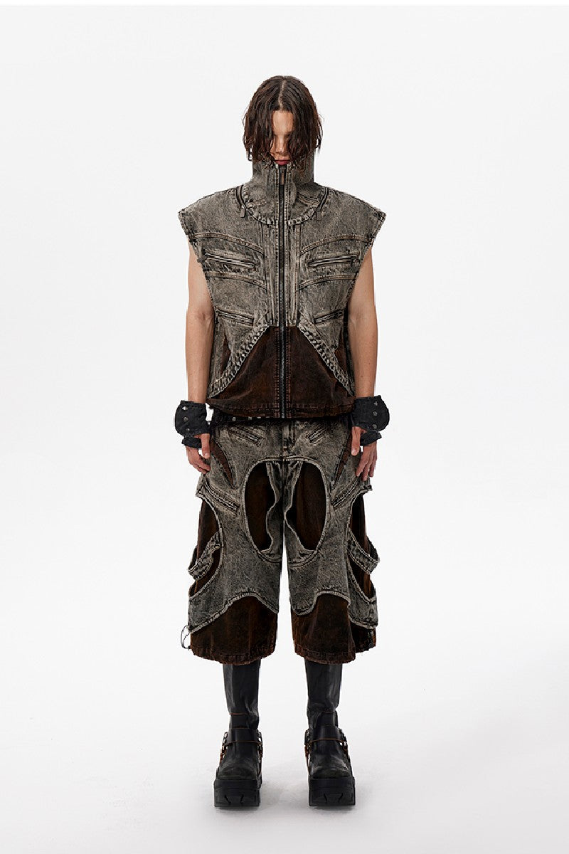 Layered Design Denim Jorts