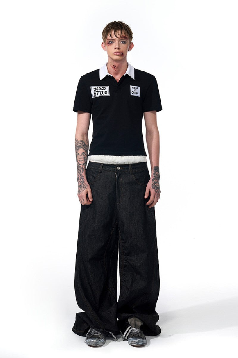 Embroidered Fitted Polo Tee