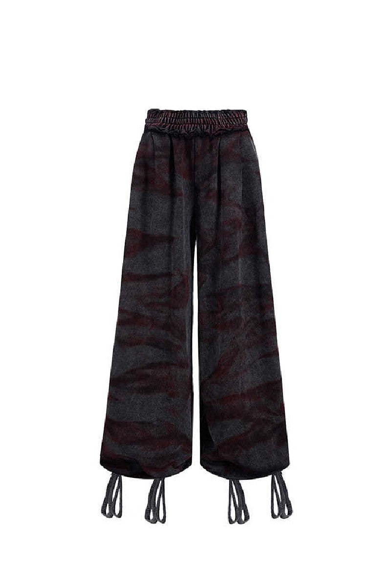 Distressed Tiger Stripe Sweatpants