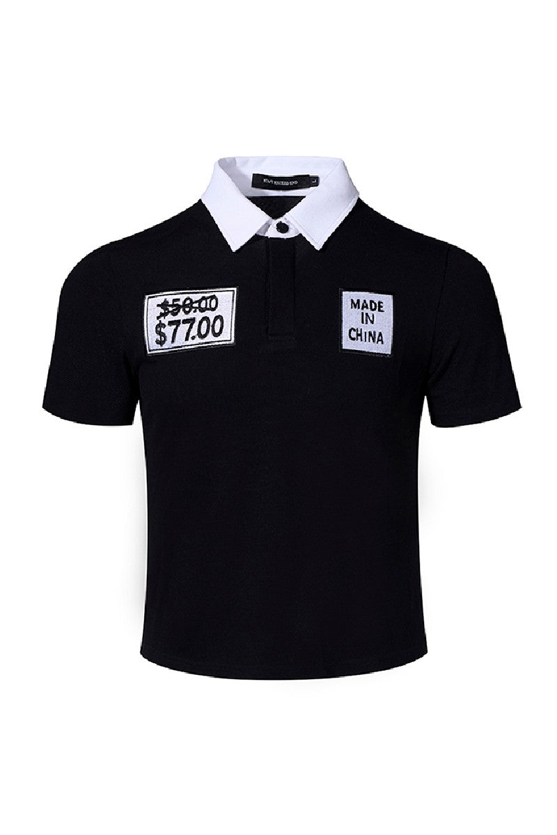 Embroidered Fitted Polo Tee
