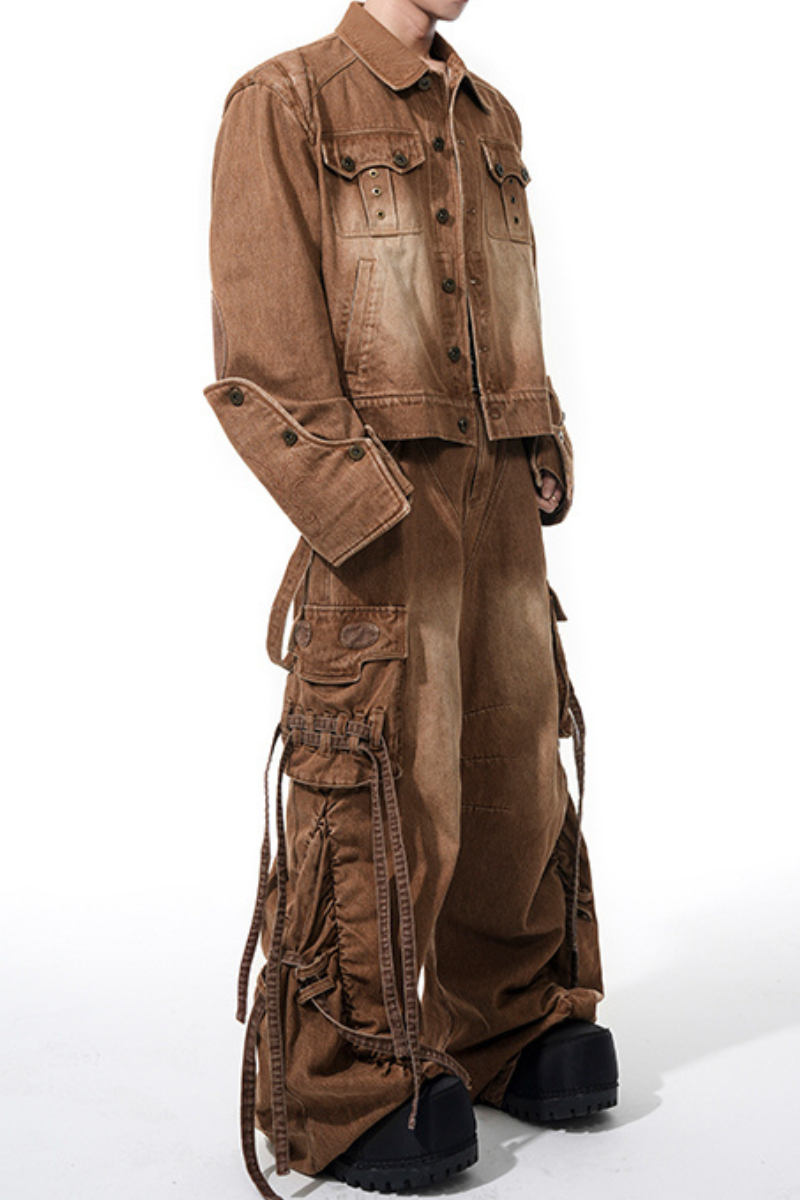 Gold Embroidered Vintage Denim