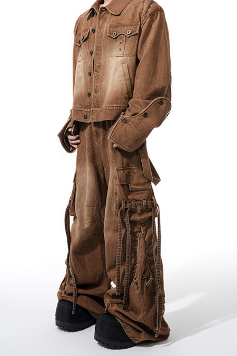 Gold Embroidered Vintage Denim