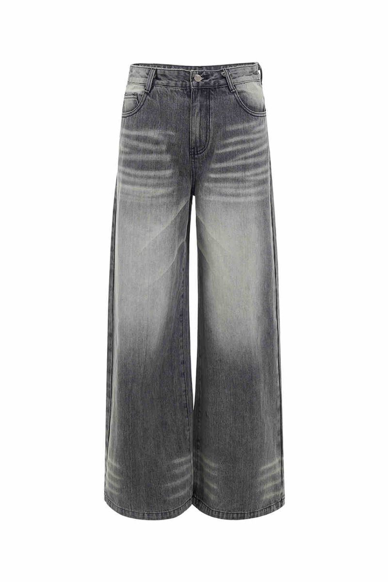 Washed Gray Vintage Straight Jeans