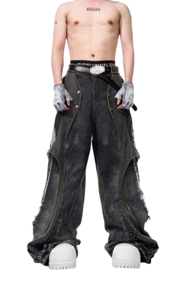 Deconstructed Snakebone Distressed Jeans