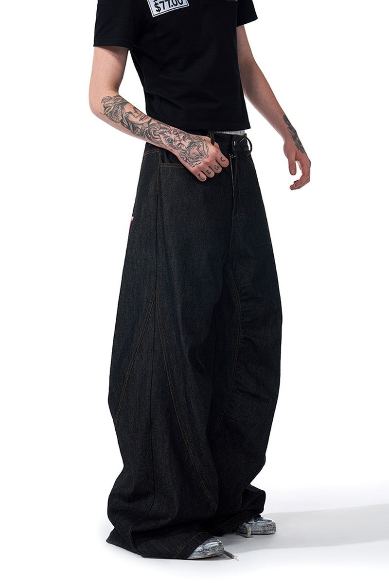 Color Shift Selvedge Baggy Jeans