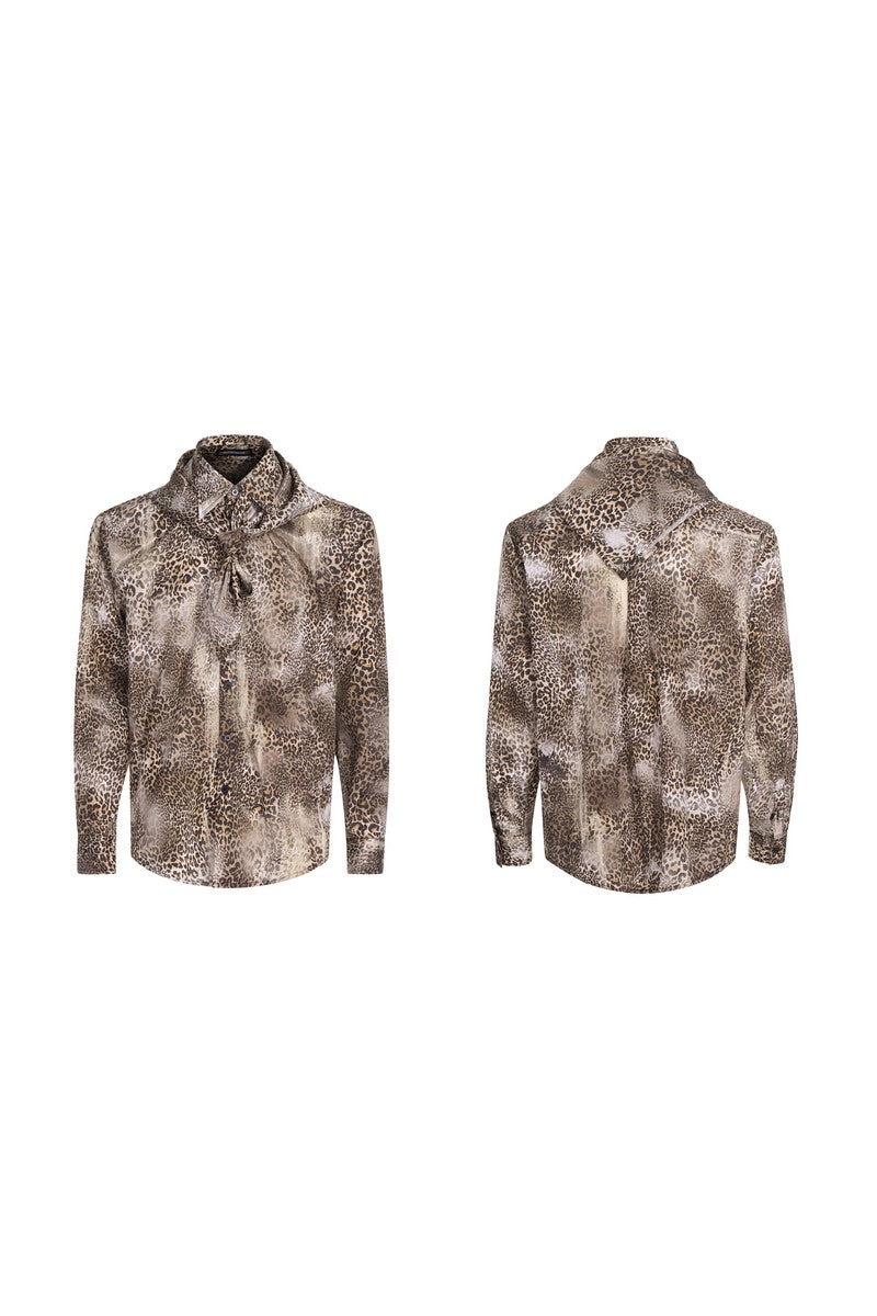 Leopard Print Padded Shirt