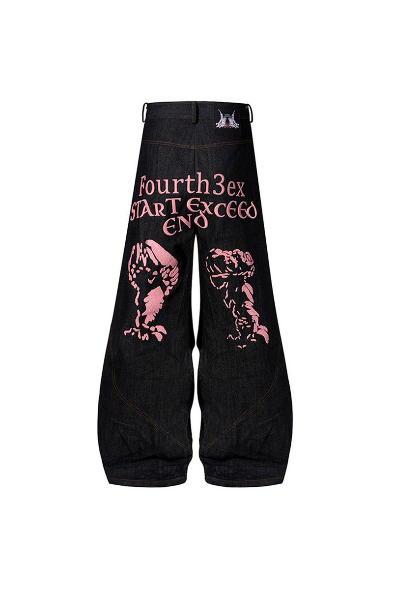 Color Shift Selvedge Baggy Jeans