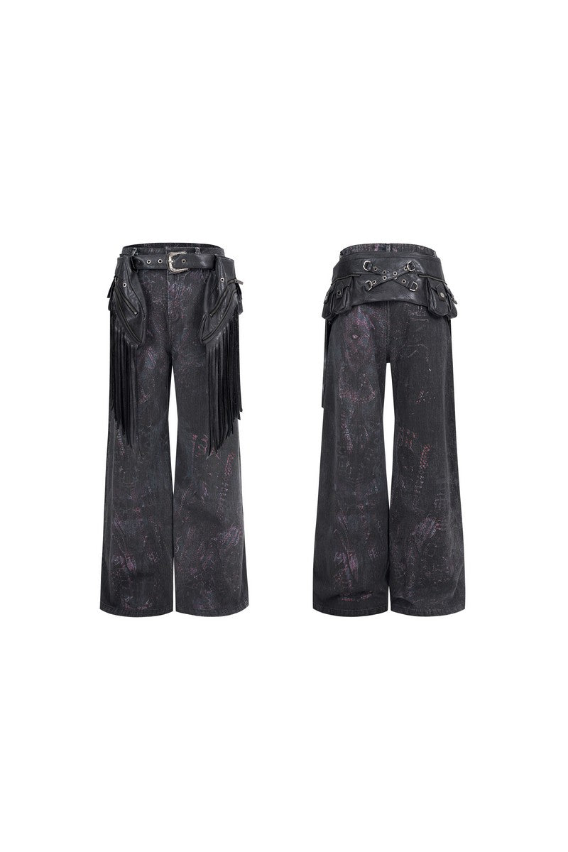 Detachable Fringe Waistbag Jeans