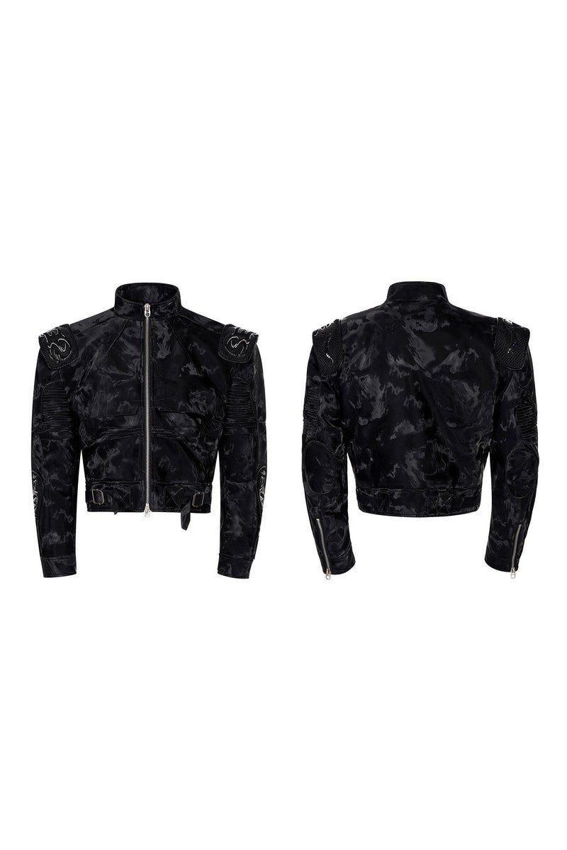 Cyberpunk Moto Leather Jacket