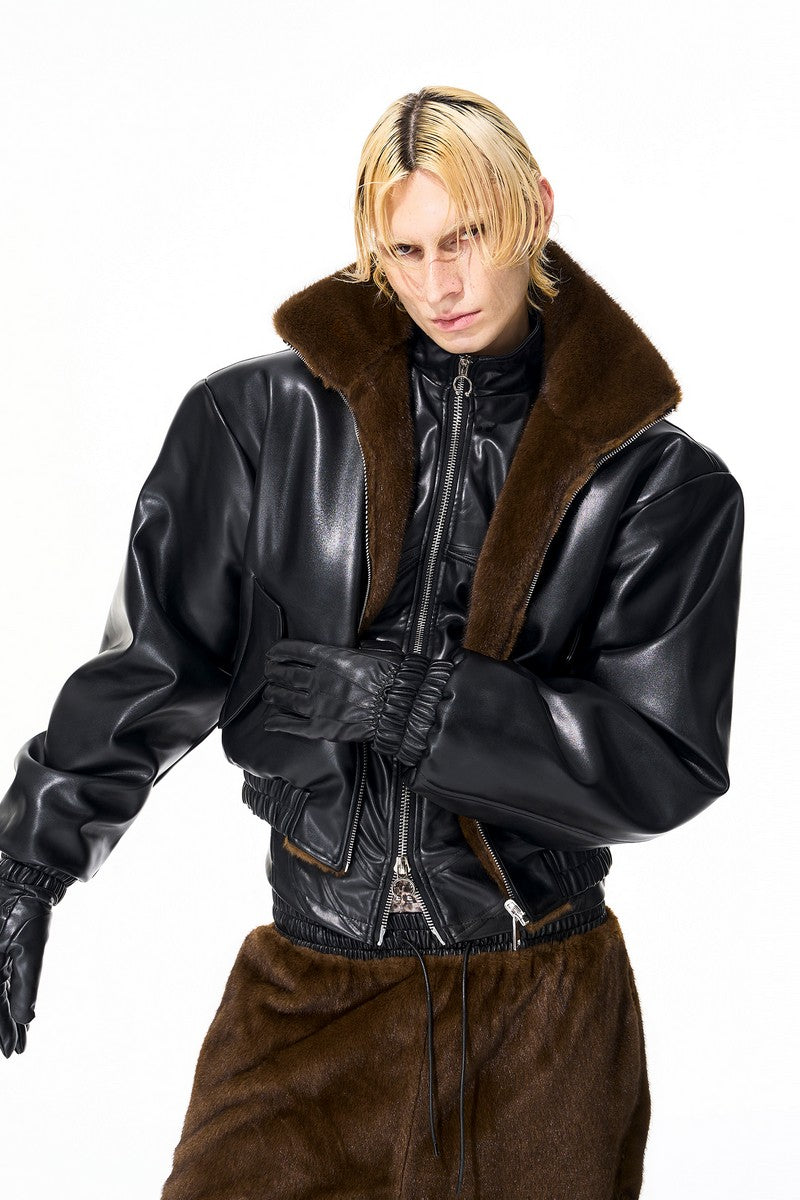 Reversible Faux Fur Bomber Jacket