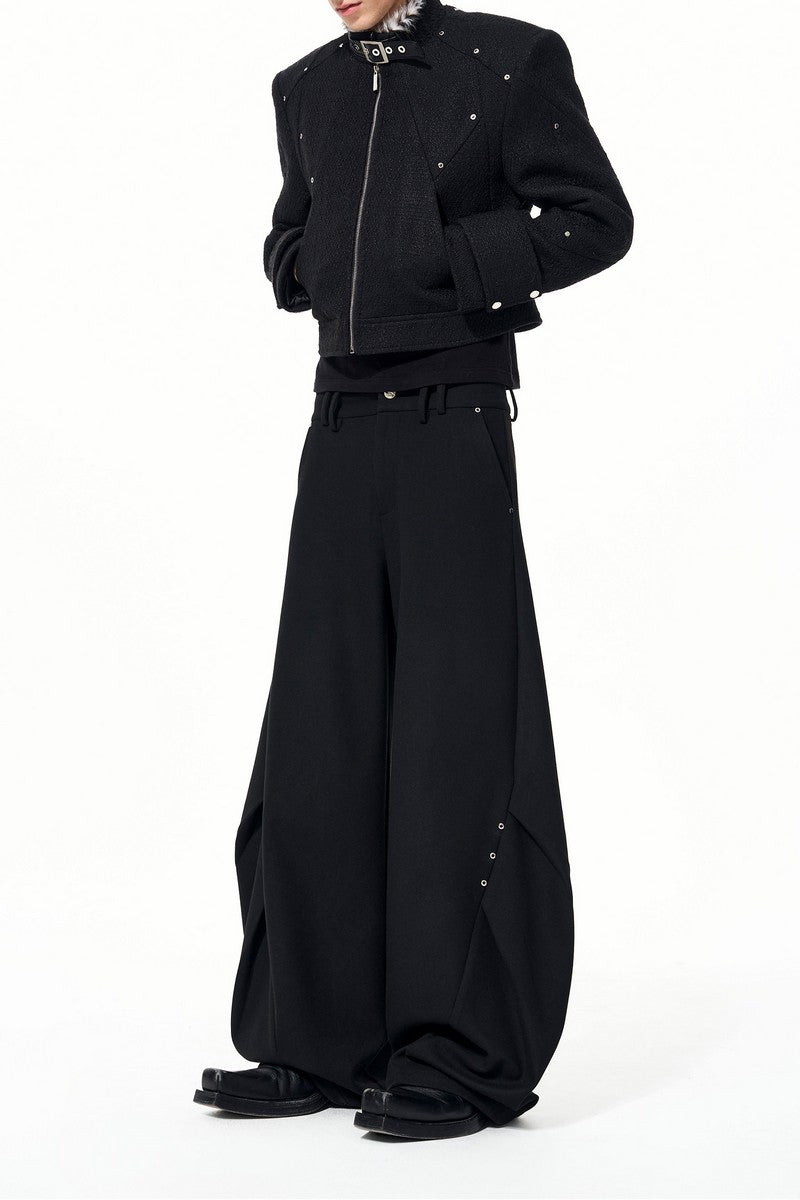 Deconstructed Wool Dagger Pants