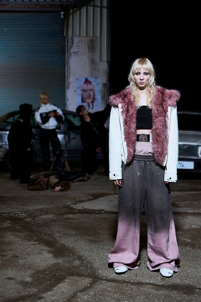 Rhinestone Galaxy Fleece Sweatpants