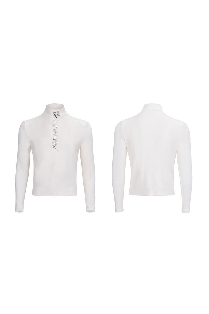 Mock Neck Fitted Tee