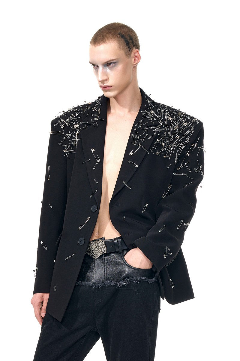 Handmade Pin Detail Blazer
