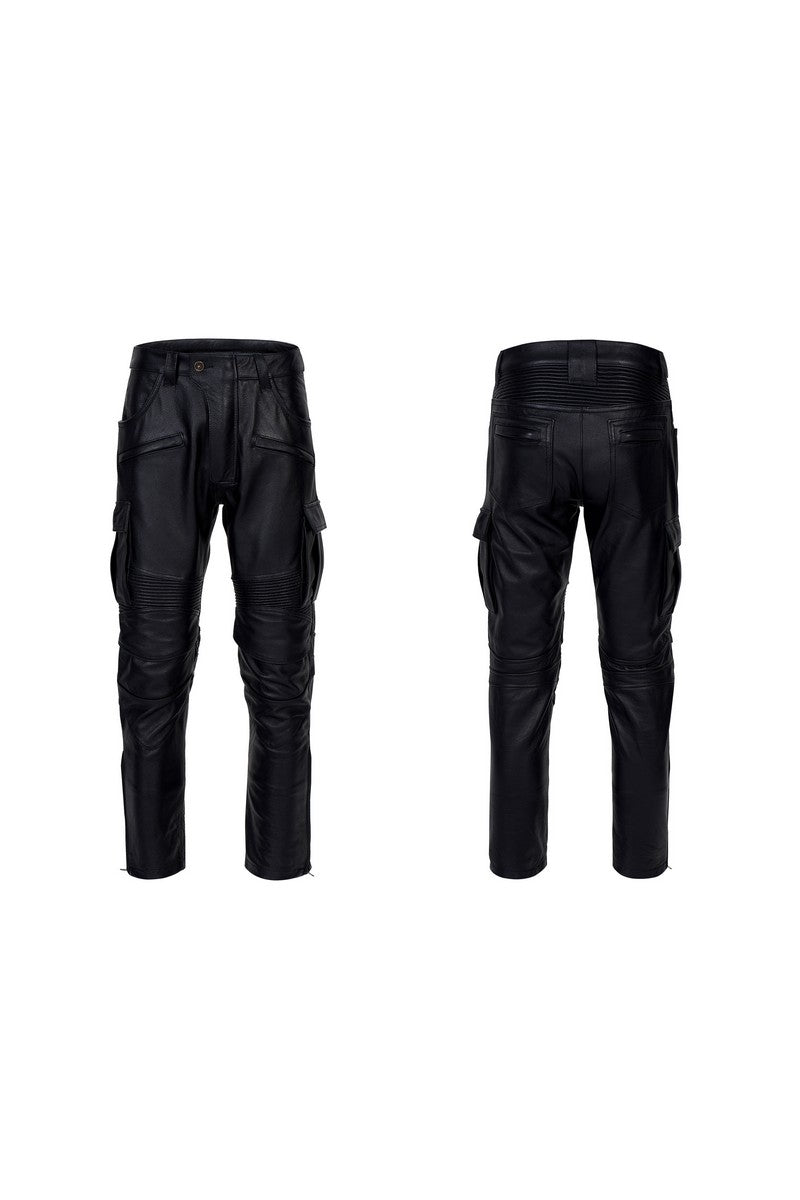 Armored Punk Moto PU Pants