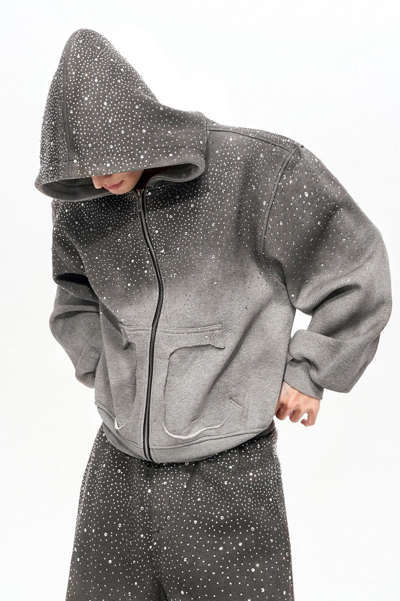 Rhinestone Galaxy Fleece Hoodie