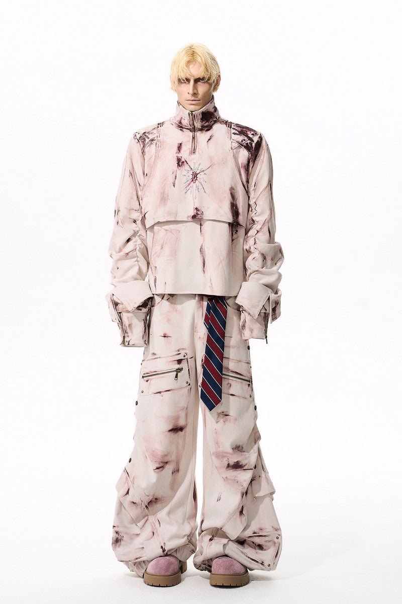 Suede Graffiti Deconstructed Hoodie