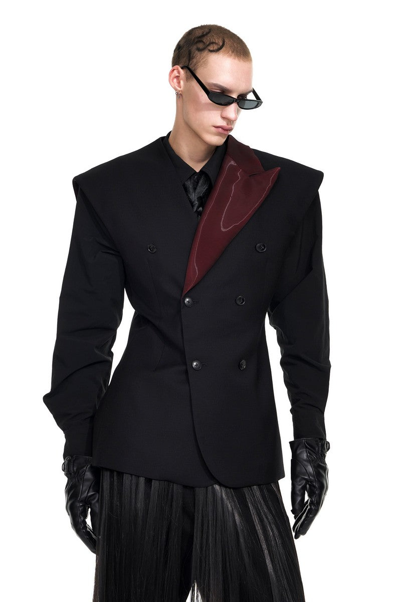 Double Breasted Fitted Suit Vest