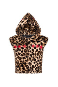 Leopard Faux Fur Hooded Vest