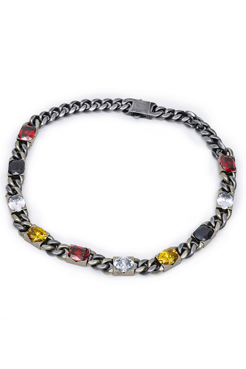 Zircon Titanium Vintage Chain Necklace