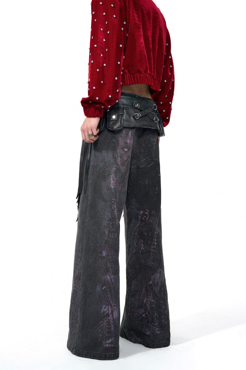 Detachable Fringe Waistbag Jeans