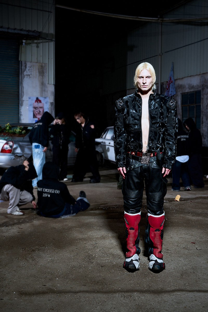 Cyberpunk Moto Leather Jacket