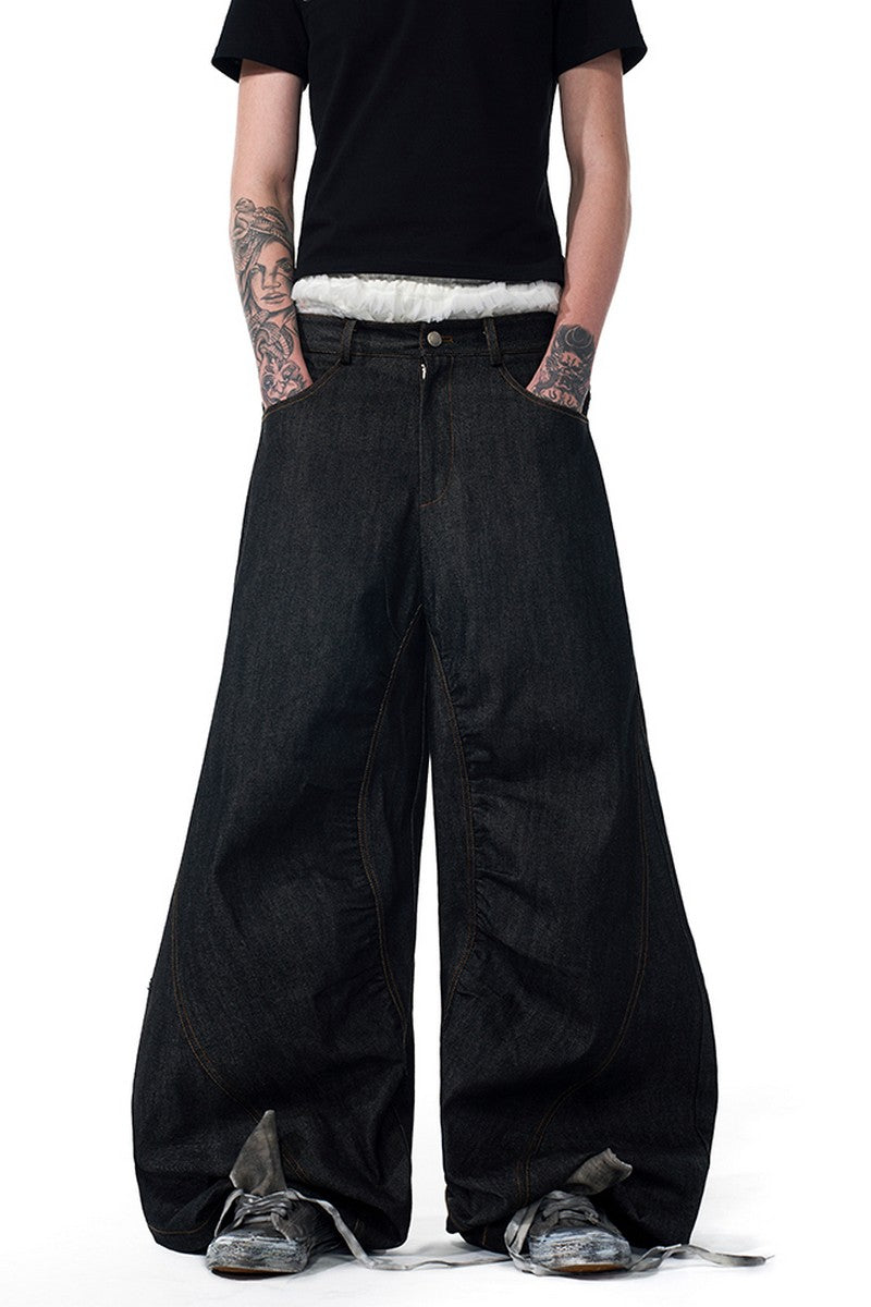 Color Shift Selvedge Baggy Jeans