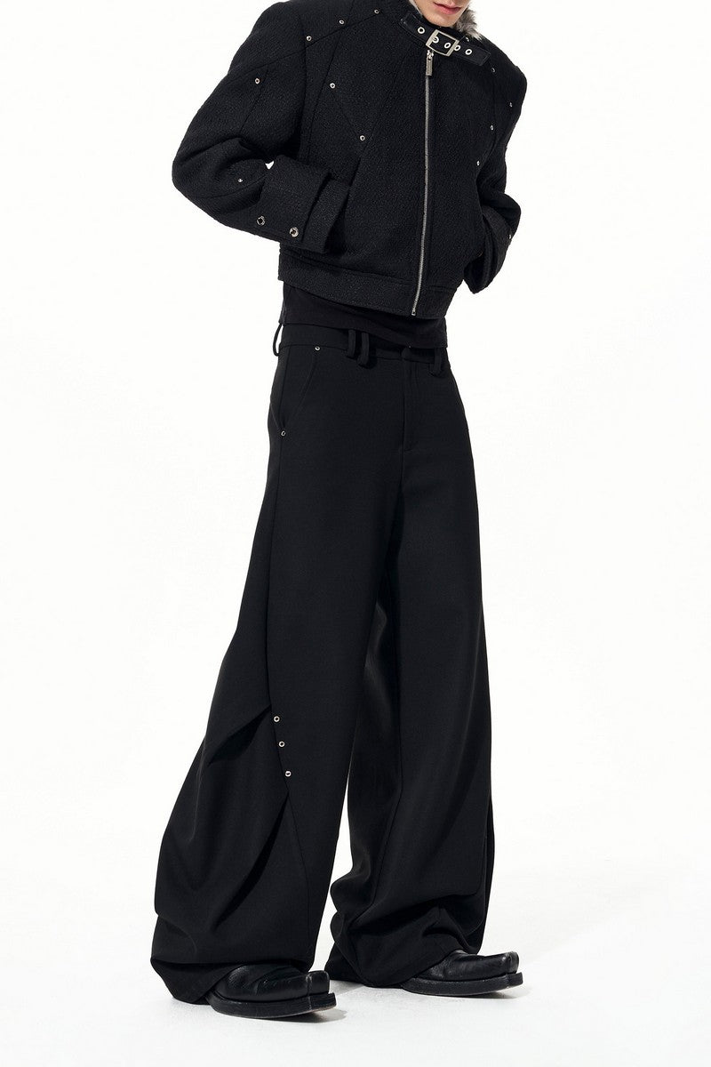 Deconstructed Wool Dagger Pants