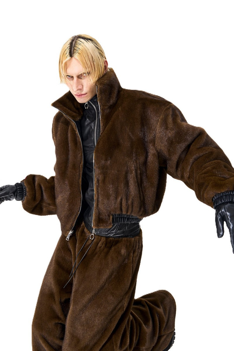 Reversible Faux Fur Bomber Jacket