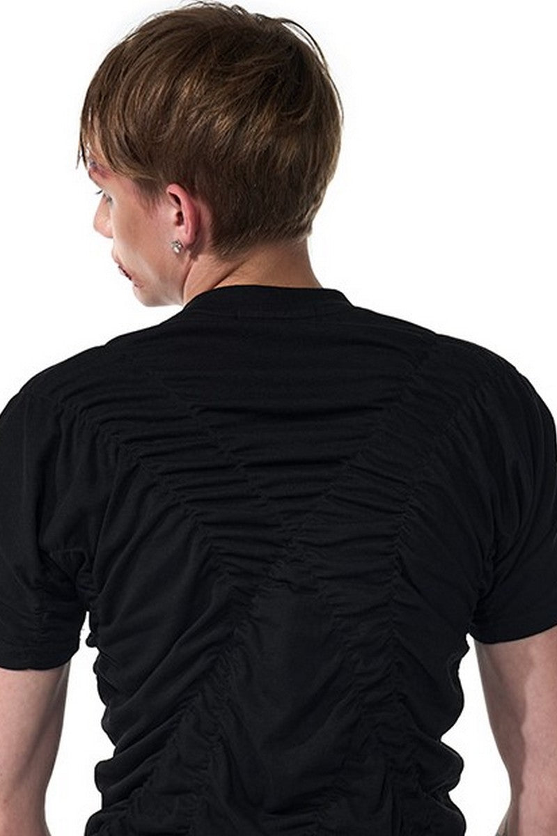 Ruched Graphic Fitted Tee