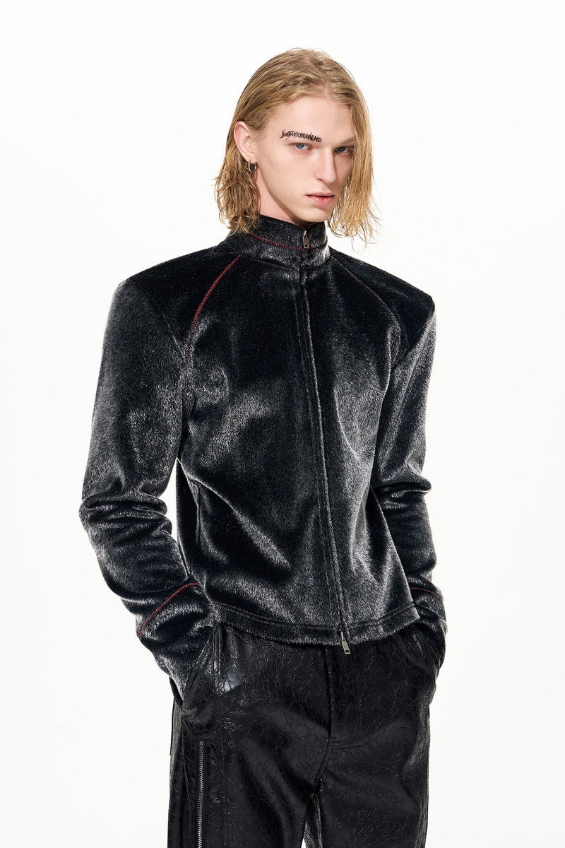 Faux Pony Hair Fur Jacket