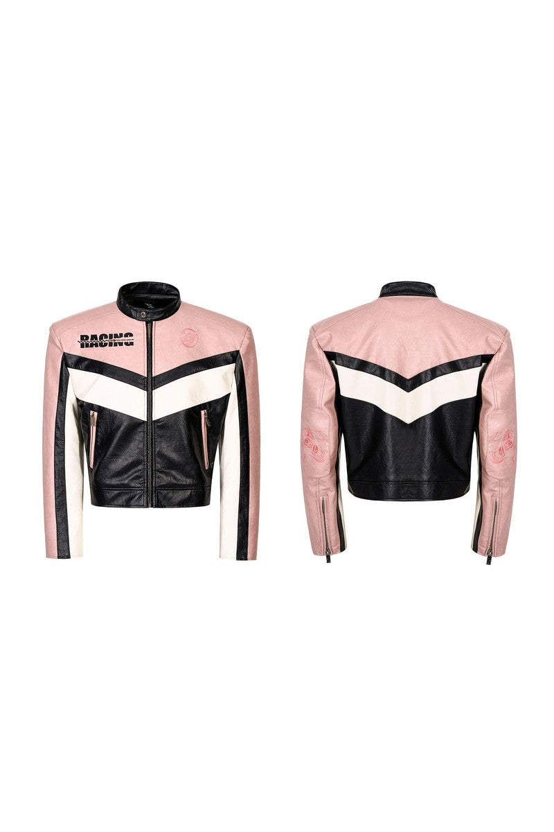 Padded Pink Moto Jacket