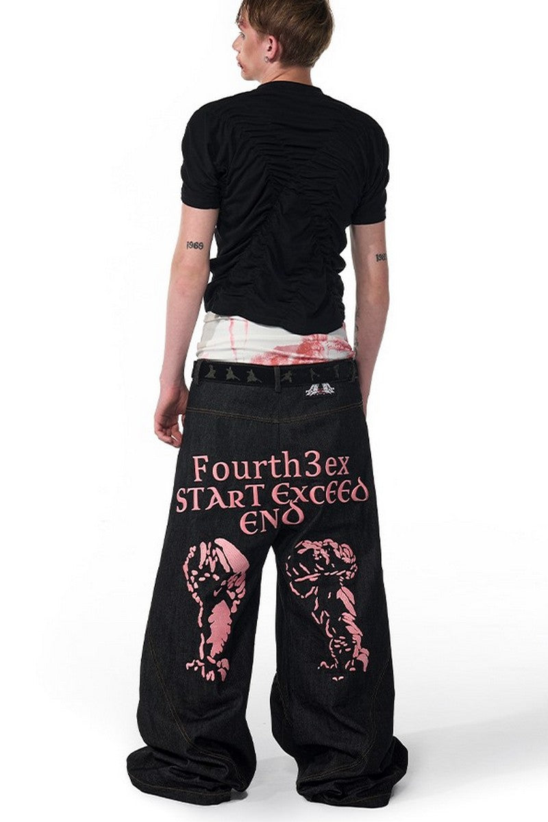 Color Shift Selvedge Baggy Jeans