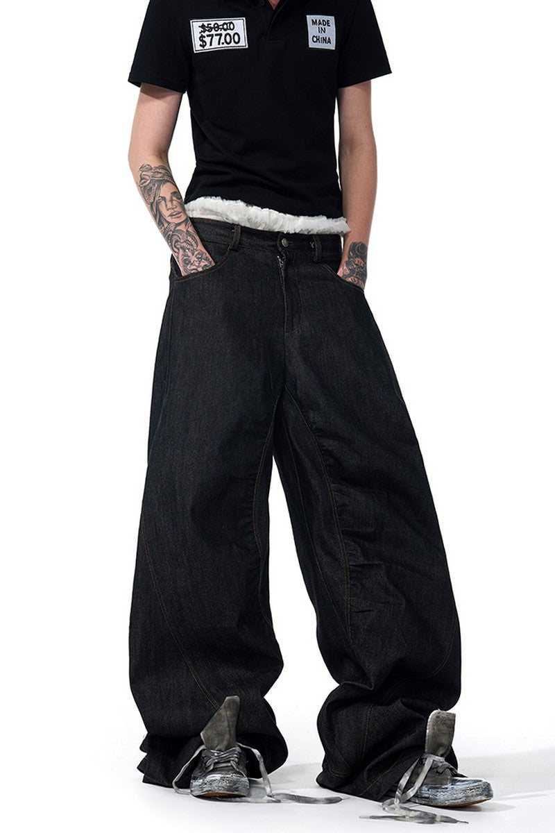 Color Shift Selvedge Baggy Jeans