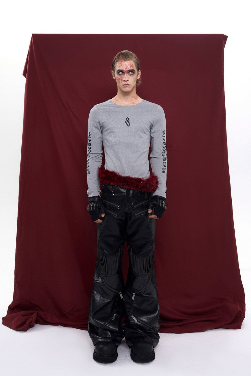 Gothic Print Long Sleeve Tee