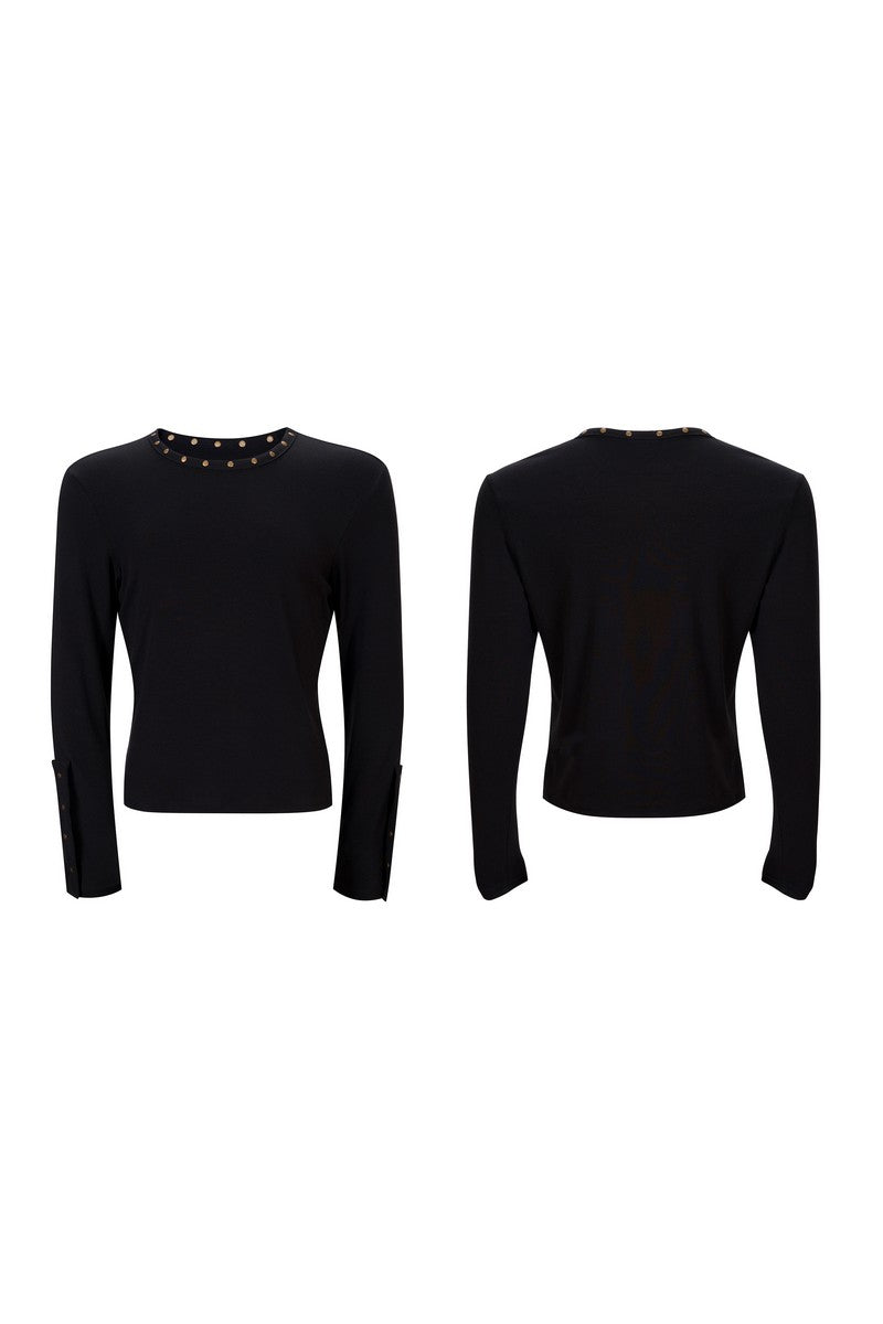 Studded Long Sleeve Layering Tee