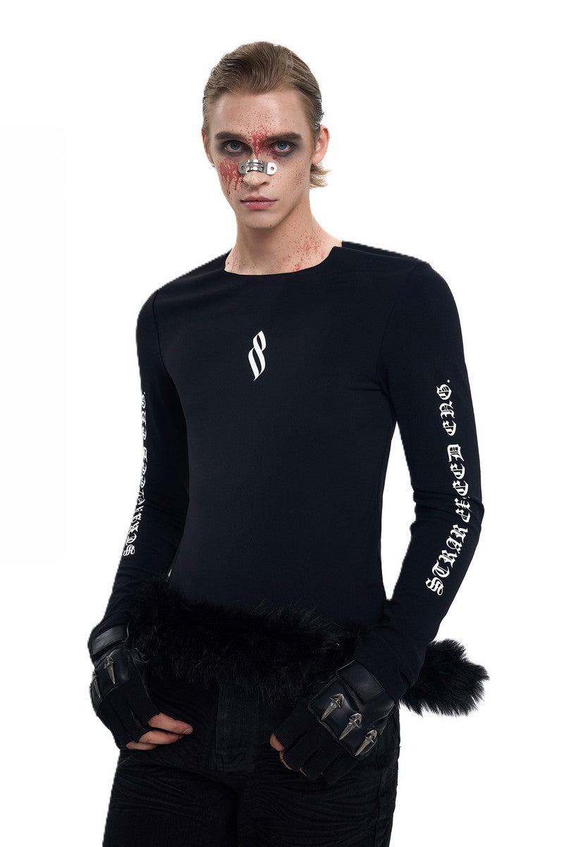 Gothic Print Long Sleeve Tee