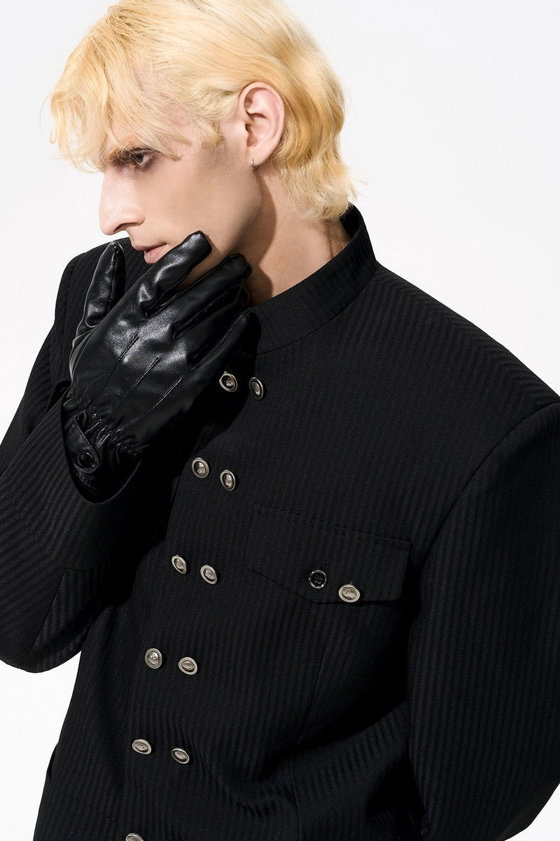 Pinstripe Double Breasted Suit Jacket