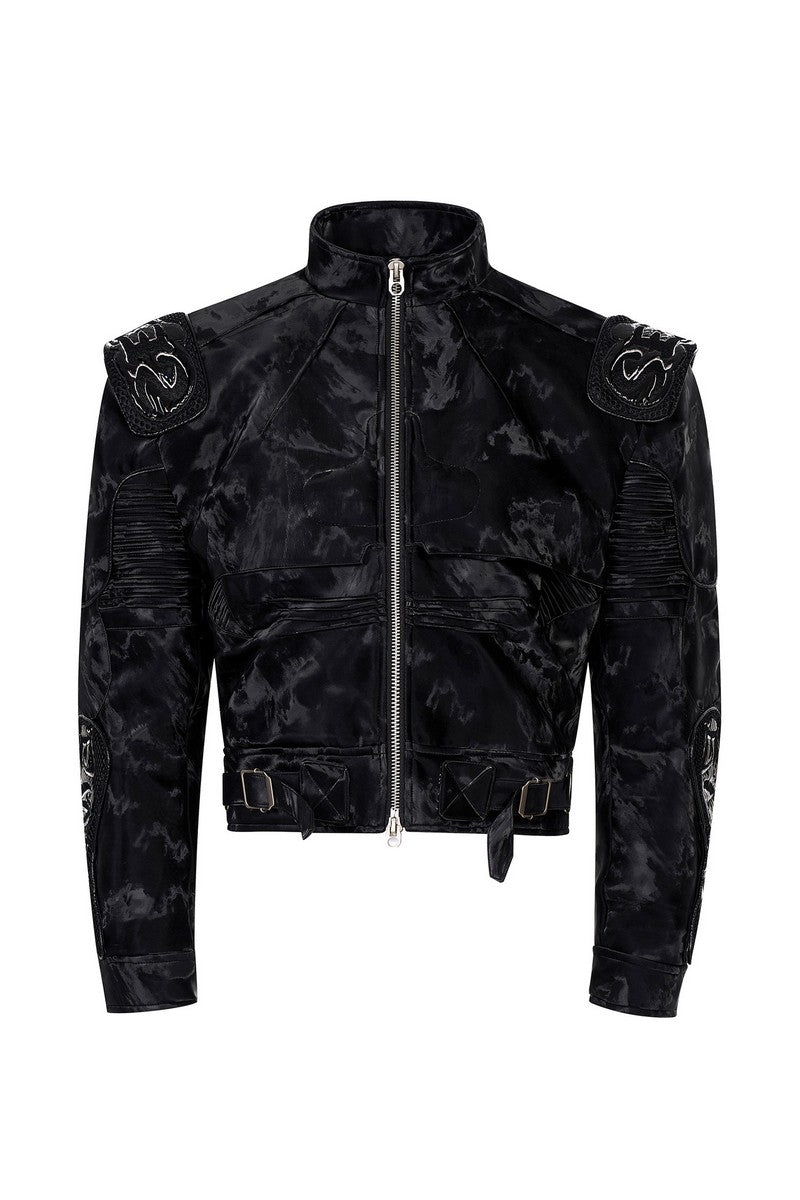 Cyberpunk Moto Leather Jacket