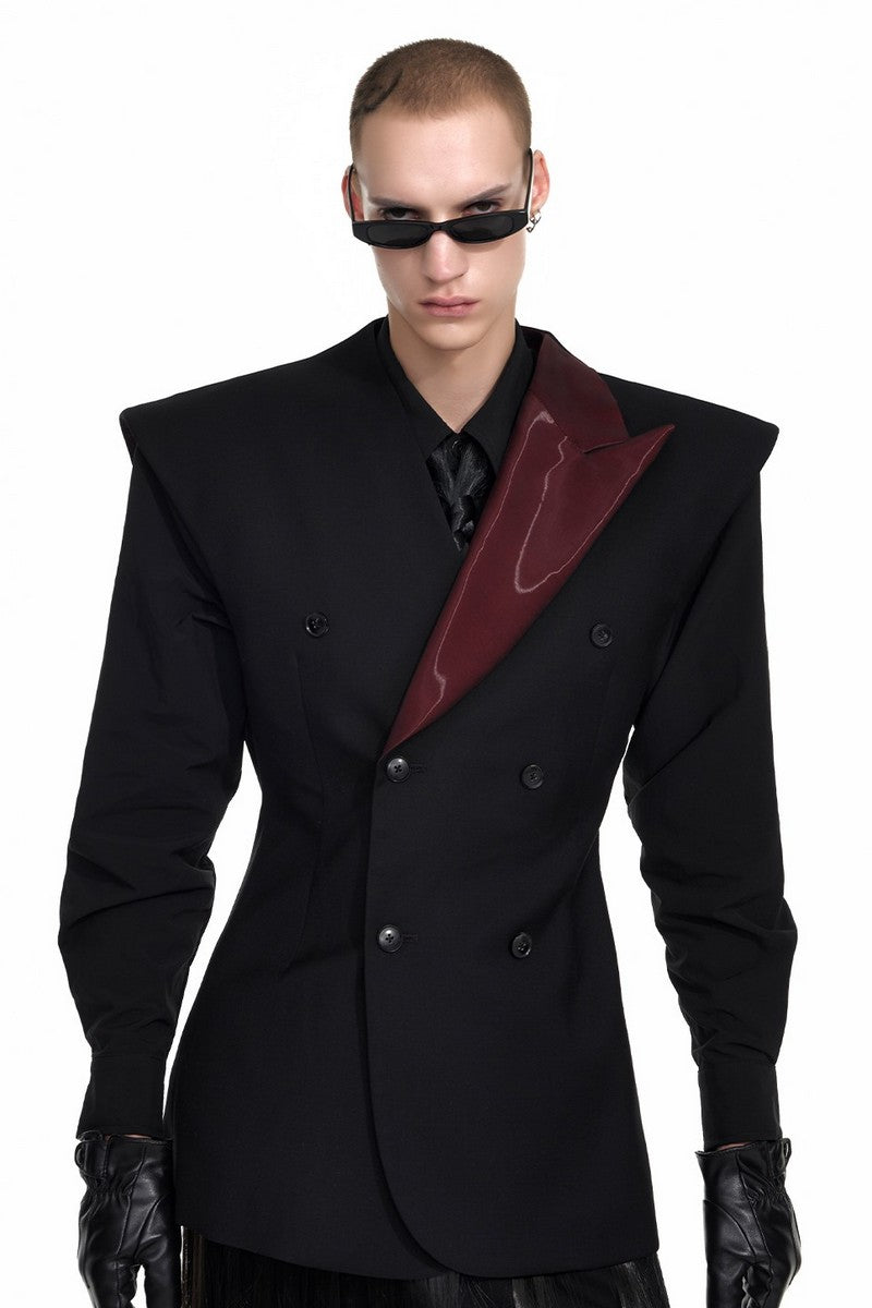 Double Breasted Fitted Suit Vest