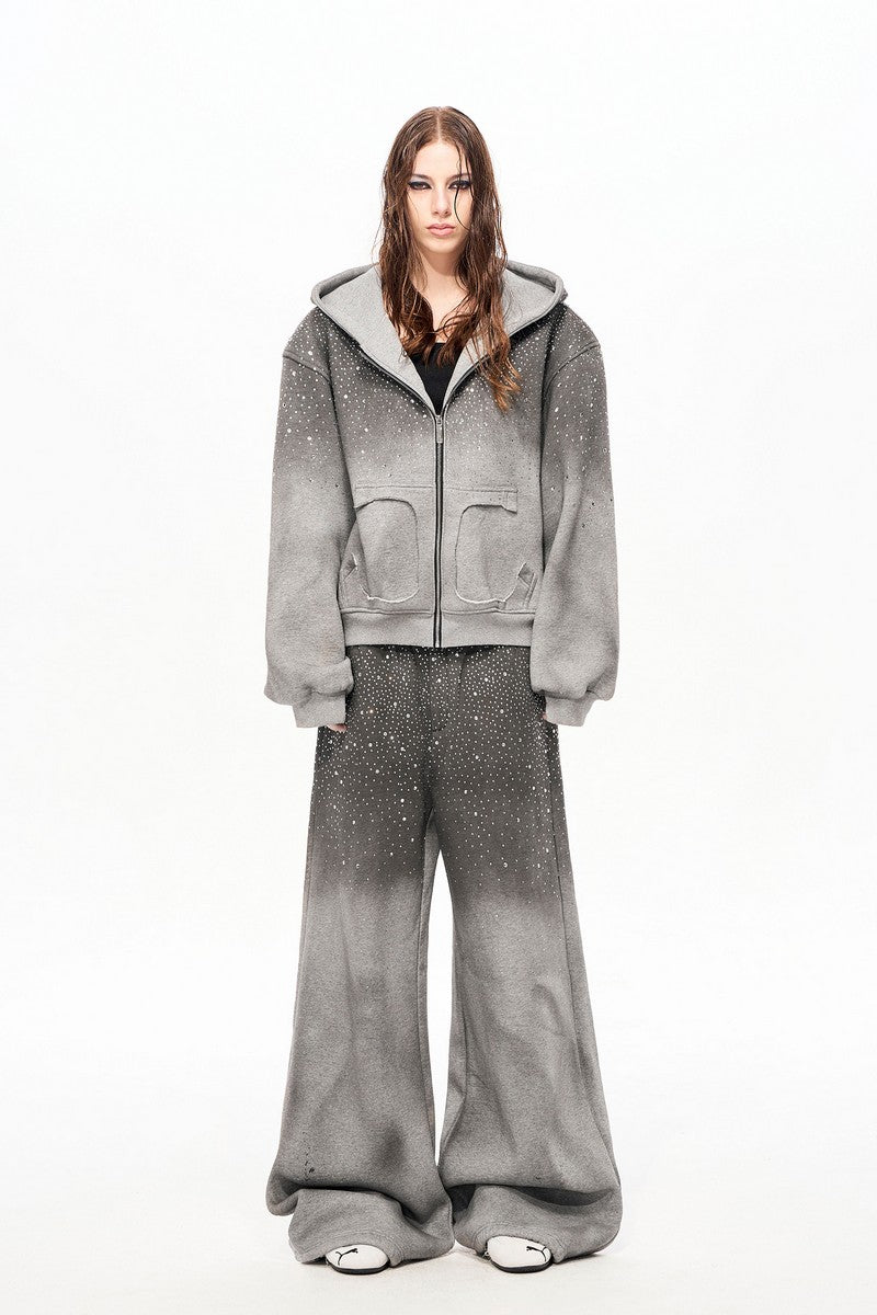Rhinestone Galaxy Fleece Sweatpants